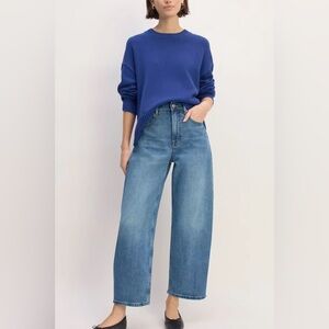 Everlane THE WAY-HIGH CURVE JEAN Barrel Denim High Waisted Organic Cotton 27